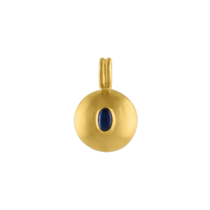 Small Blue Sapphire Bulla Pendant