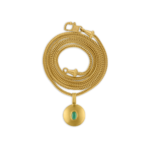 Small Emerald Bulla Pendant