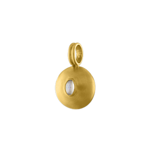 Small Rainbow Moonstone Bulla Pendant