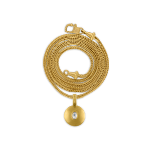 Small Rainbow Moonstone Bulla Pendant