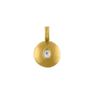 Small Rainbow Moonstone Bulla Pendant