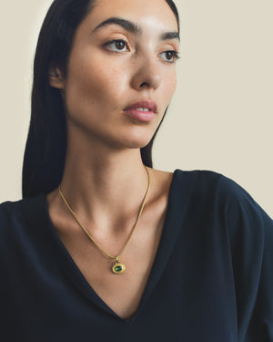 Green Tourmaline Mati Pendant