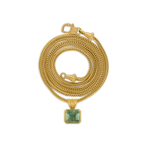 Baby Green Beryl Block Pendant