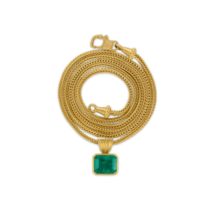 Baby Emerald Block Pendant