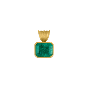 Baby Emerald Block Pendant