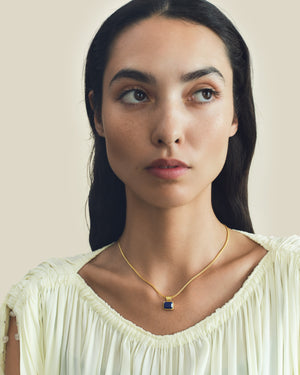 Baby Lapis Block Pendant