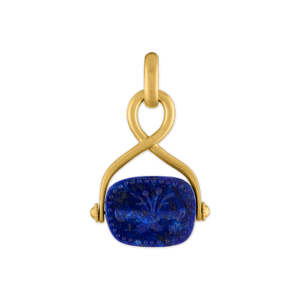 Lapis Intaglio Unda Spinning Pendant