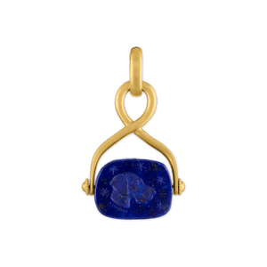 Lapis Intaglio Unda Spinning Pendant