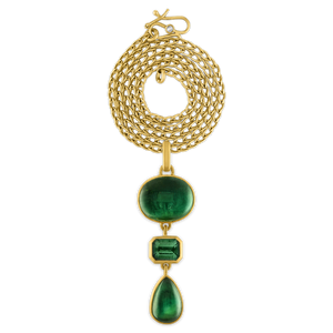 Green Tourmaline Pillar Pendant