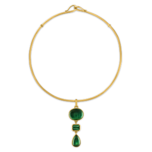 Green Tourmaline Pillar Pendant