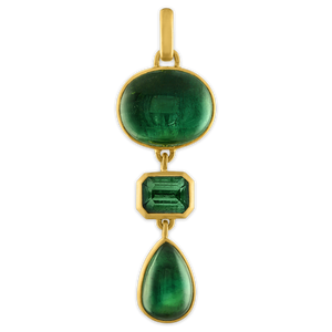 Green Tourmaline Pillar Pendant
