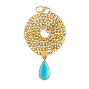 Turquoise Tear Pendant