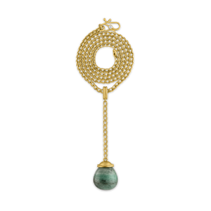 Opaque Emerald Haltere Chain Drop