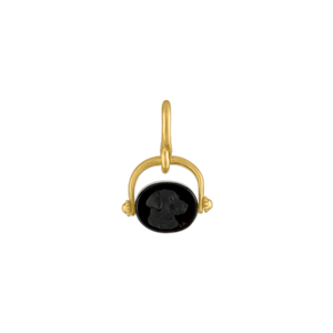 Baby Onyx Labrador Intaglio Unda Spinning Pendant