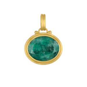 Large Opaque Emerald Cupola Pendant