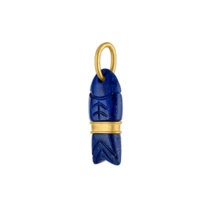 Lapis Carved Minnow Pendant