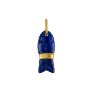 Lapis Carved Minnow Pendant