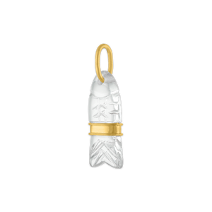 Rock Crystal Carved Minnow Pendant