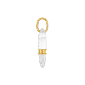 Rock Crystal Carved Minnow Pendant