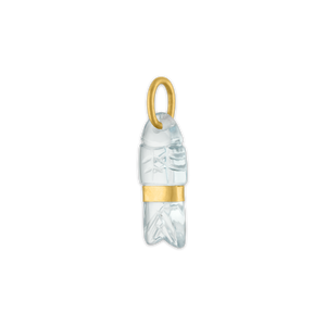 Aquamarine Carved Minnow Pendant