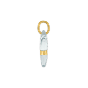 Aquamarine Carved Minnow Pendant