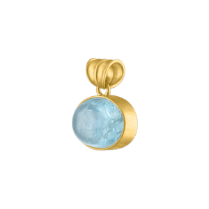 Large Aquamarine Oval Pendant