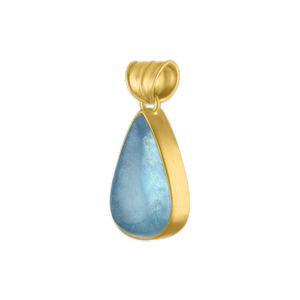 Large Aquamarine Tear Pendant