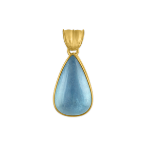 Large Aquamarine Tear Pendant