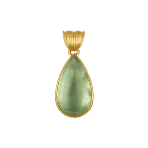 Large Green Aquamarine Tear Pendant