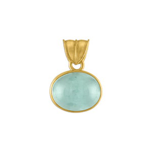 Medium Aquamarine Oval Pendant