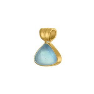 Small Aquamarine Fan Pendant