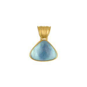 Small Aquamarine Fan Pendant
