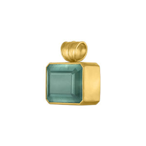 Large Green Beryl Block Pendant