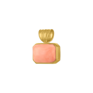 Medium Antique Angel Skin Coral Block Pendant