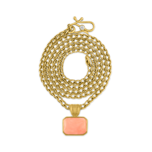 Medium Antique Angel Skin Coral Block Pendant