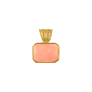 Medium Antique Angel Skin Coral Block Pendant
