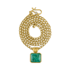 Medium Emerald Block Pendant