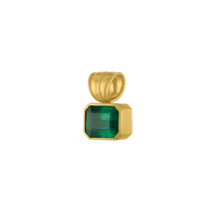 Small Emerald Block Pendant