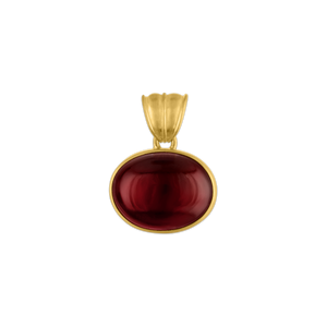 Large Garnet Oval Pendant