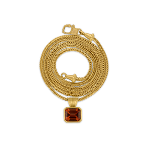 Baby Scarlet Tourmaline Block Pendant