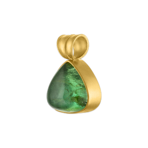 Large Green Tourmaline Fan Pendant