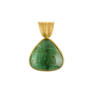 Large Green Tourmaline Fan Pendant