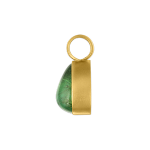 Large Green Tourmaline Fan Pendant