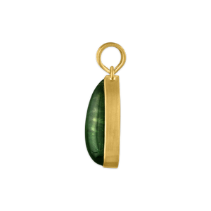 Large Green Tourmaline Tear Pendant