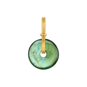 Green Tourmaline Discus Pendant