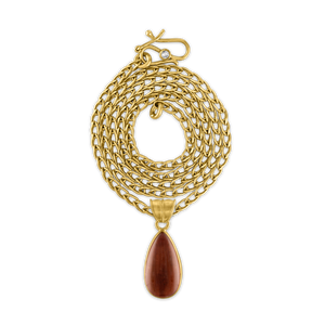 Medium Rouge Tourmaline Tear Pendant