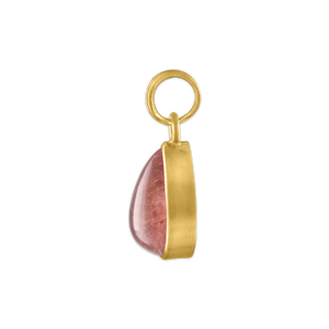 Small Blush Tourmaline Tear Pendant