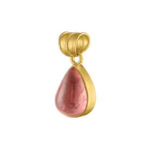 Small Blush Tourmaline Tear Pendant