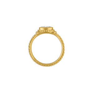 Faceted Oval Diamond Chorda Ring