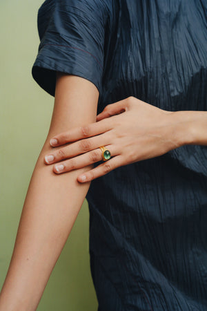 Green Tourmaline Nauta Ring
